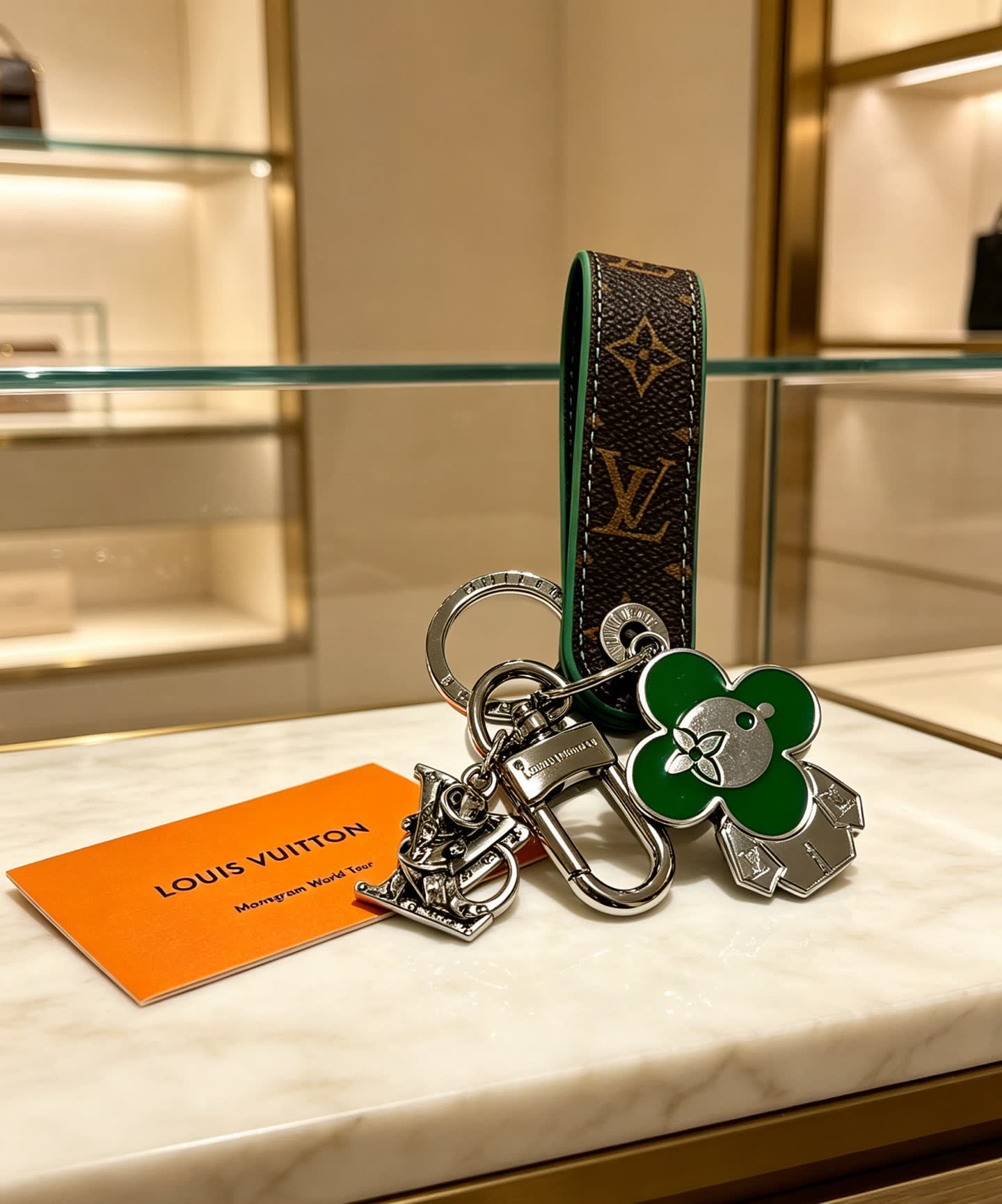 Louis Vuitton Monogram World Tour Keychain